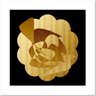 Abstract Wicker Crafts (Golden) Posters and Art